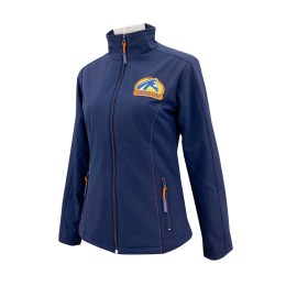 Exclusive design business collar style jacket Design embroidered chapter logo Slim waist women's style jacket Zipper lip design Single lip belt and zipper J922 Exclusive design business collar style jacket Design embroidered chapter logo Slim waist women's style jacket Zipper lip design Single lip belt and zipper J922